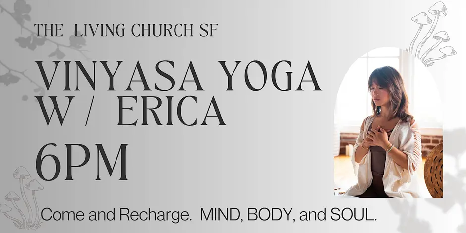 Join Erica for a relaxing Vinyasa Yoga session that will leave you feeling refreshed and rejuvenated t start your weekend right!